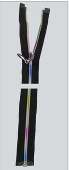 6MM SPIRAL lynlås - DELBAR - MULTI farvet - 55 cm