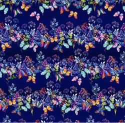 butterfly bliss : mørkeblåt panel m sommerfugle