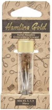 Hemline guld nåle : Assoeterede  Embroidery nåle - 10 stk