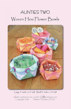 Aunties Two : woven Hexi Flower Bowls