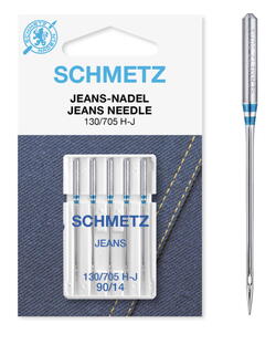 Schmetz symaskine nåle : Jeans - str. 90 - 5 stk