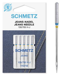 Schmetz symaskine nåle : Jeans - str. 110 - 5 stk