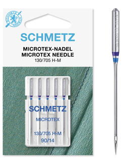 Schmetz Microtex Symaskinnåle  - str 90 - 5 stk
