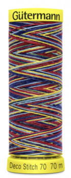Deco Stitch tråd  - farve 9831. - multi farver
