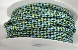 7 mm Polyester snor : blå / grøn