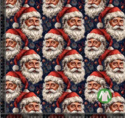 Jersey stof - Print med julemanden