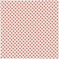 W-dots : Creme med gl.rosa prikker