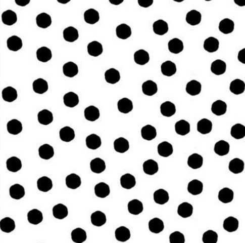 Loralie - Jumbo Dot : Hvid med sorte prikker