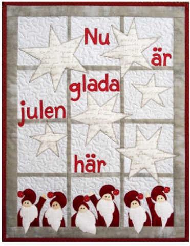 Solbritt & Maria quilt mønster : Nu är glada julen här