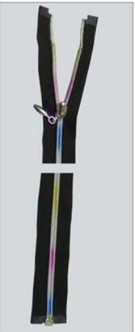 6MM SPIRAL lynlås - DELBAR - MULTI farvet - 40 cm