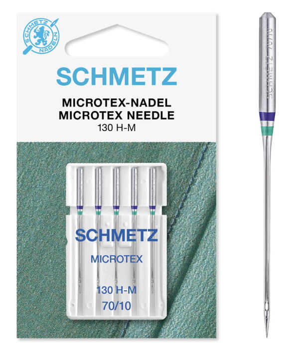 Schmetz Microtex Symaskinnåle  - str 70 - 5 stk