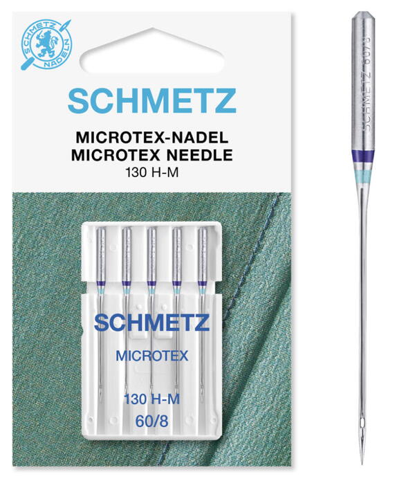 Schmetz Microtex Symaskinnåle  - str 60 - 5 stk