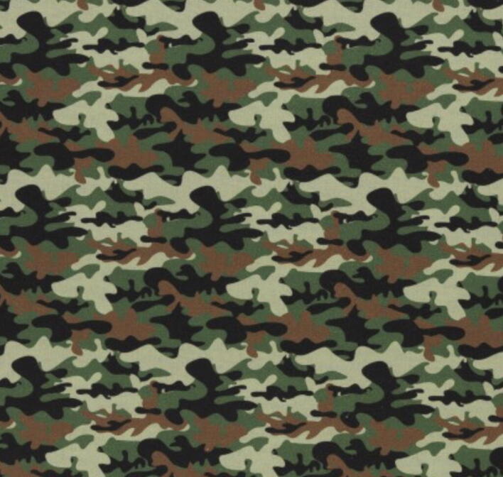 Kamuflage : grøn - 147  cm bred