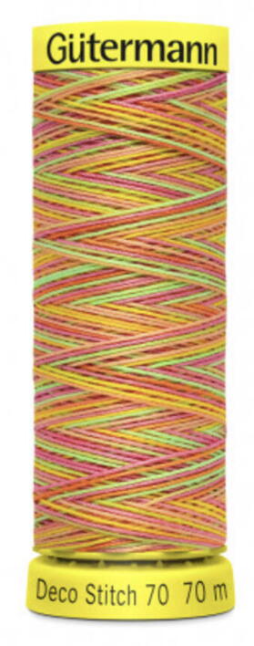 Deco Stitch tråd  - farve 9873. - multi pastel