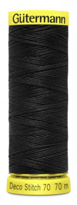 Deco Stitch tråd  - farve 0000. - sort