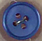 Knap - 12 mm - Støvet blå