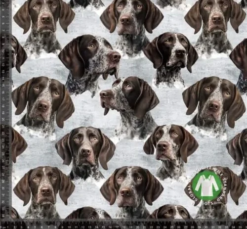 Jersey stof - Print med Jagthunde