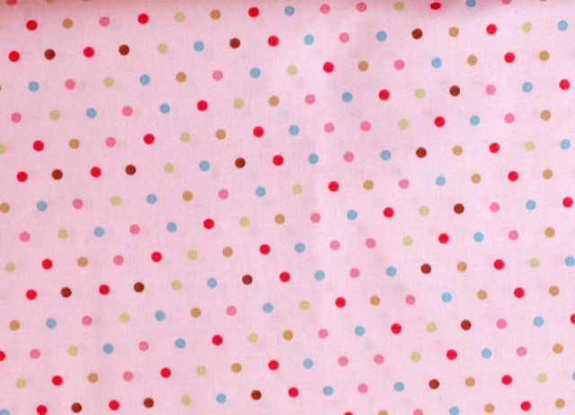 NEDSAT :  Be Merry : Pink Dots  - Kun 80.- pr meter.