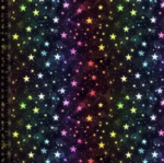 Jersey stof - Print med farverige stjerner