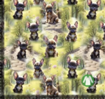 Jersey stof - Print med Franske Bulldogs