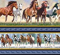 NEDSAT : Wild Horses - Panel. - kun 65.- pr meter
