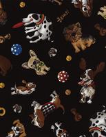 Doggie Playtime : Tossed Dogs. - REST : 110 x 110 cm,