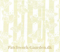 Hoffman Bali Batik Butterfly Stripe : Creme